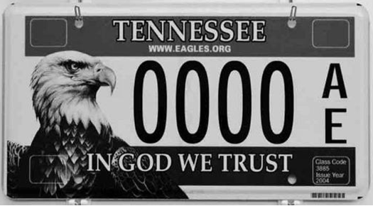 Tennessee License Plate