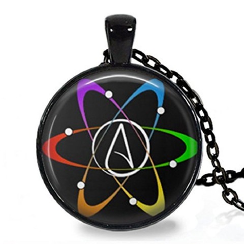 Black Atheist Science Logo Pendant