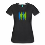 Blue and Green Stripes Women's Shirt