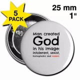 Man Created God in his Image Button