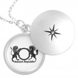 White Locket with Logo